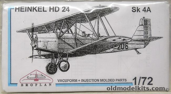 Broplan 1/72 Heinkel HD-24 - Bagged, MS-96 plastic model kit